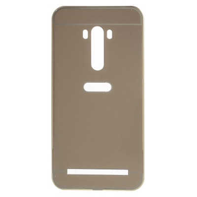Добави още лукс Бъмпъри за телефони Луксозен алуминиев бъмпър с твърд гръб за Asus Zenfone Selfie ZD551KL 5.5 златист